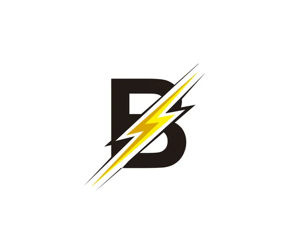 電気Bフラッシュレターロゴ — ストックベクタ