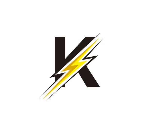 电子K闪存字母标志 — 图库矢量图片