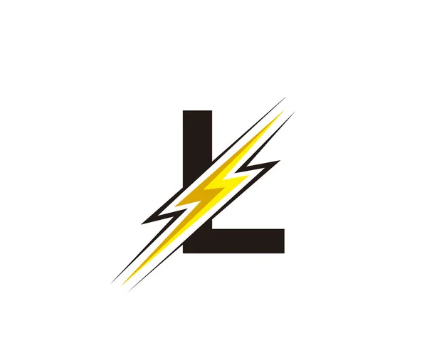 Electric Flash Letter Logo — Stock Vector