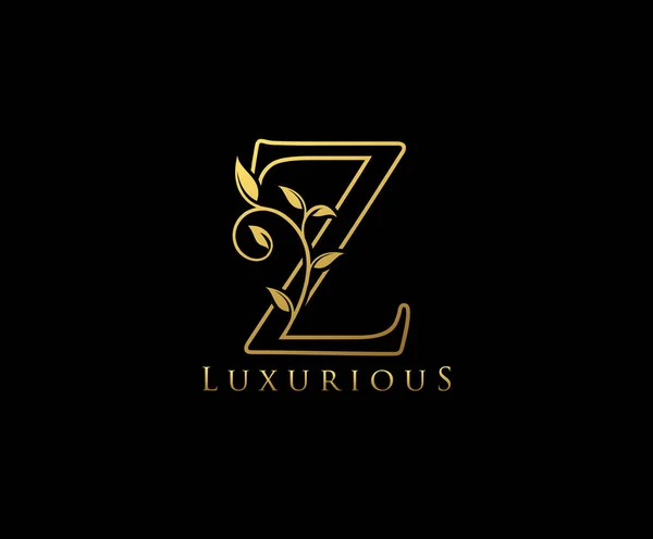 Ícone Logotipo Letra Dourada Inicial Design Vector Luxury Gold Color — Vetor de Stock