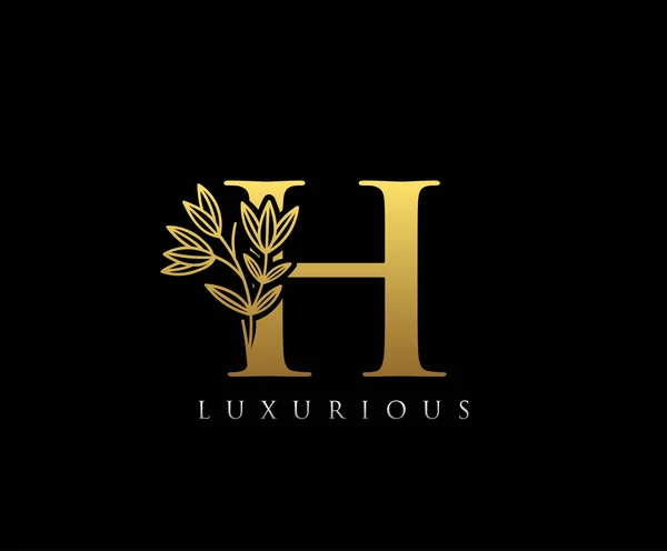 Lettera Oro Icona Del Logo Iniziale Design Vector Luxury Gold — Vettoriale Stock