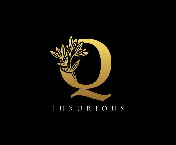 Letra Oro Logo Icono Diseño Inicial Vector Luxury Gold Color — Archivo Imágenes Vectoriales