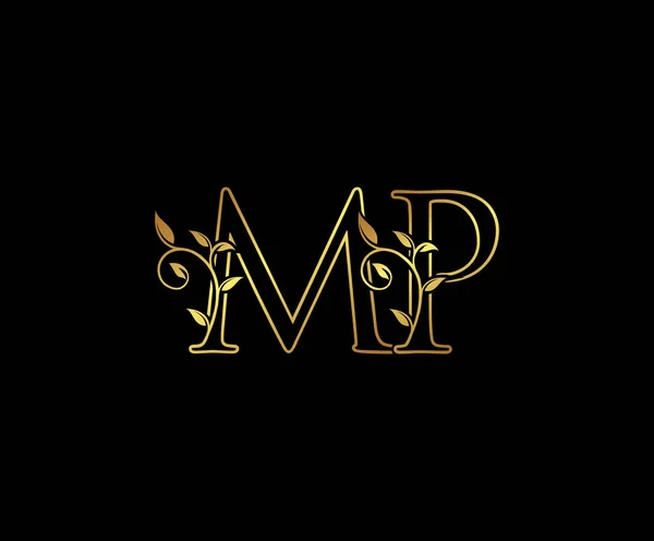 Дизайн Цветочного Логотипа Компании Luxury Gold — стоковый вектор