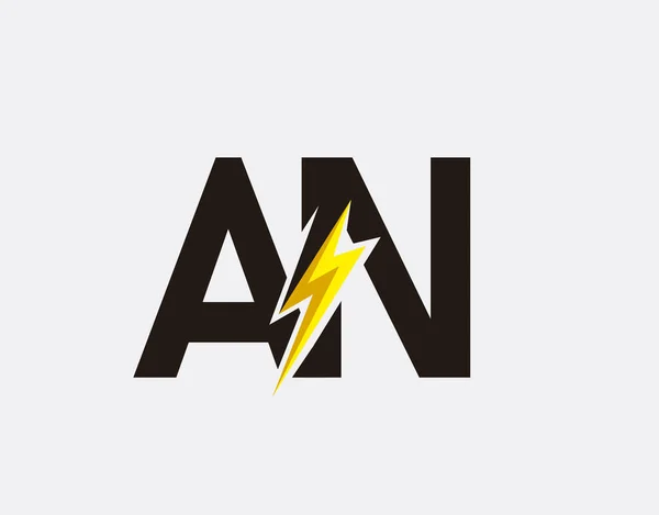 Letra Eléctrica Flash Bolt Logo — Vector de stock