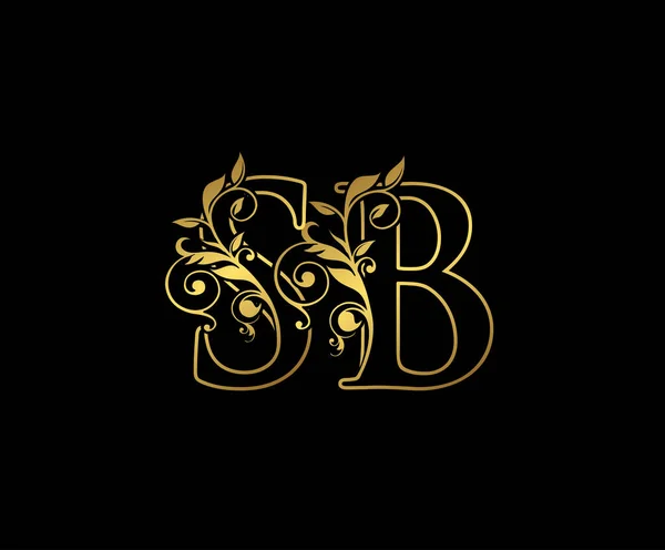 Gyllene Brev Logo Ikon Ursprunglig Bokstav Och Design Vector Luxury — Stock vektor