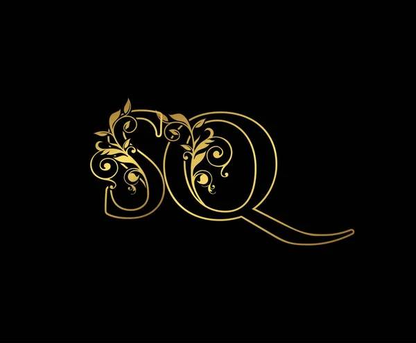 Logo Icona Golden Letter Lettera Iniziale Design Vector Luxury Gold — Vettoriale Stock