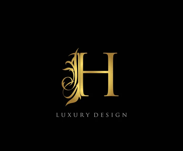 Lettre Design Vector Luxury Gold Color Print Initiales Monogramme Timbre — Image vectorielle