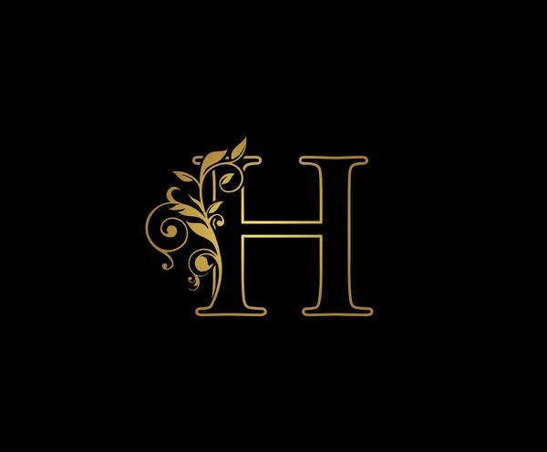 Lettre Logo Icône Lettre Initiale Design Vector Luxury Gold Color — Image vectorielle