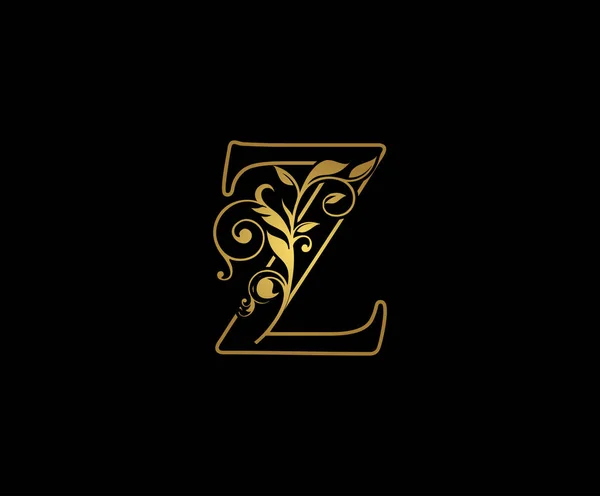 Złota Ikona Logo Początkowa Litera Design Vector Luxury Gold Color — Wektor stockowy