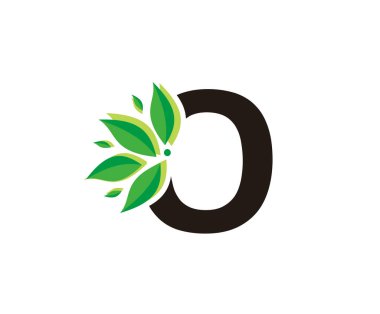 Yeşil Yapraklar O Harfi Doğal Logo