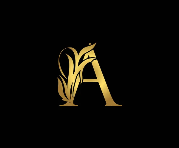 Classy Letter Logo Icon Initial Letter Design Vector Luxury Gold — Stock Vector