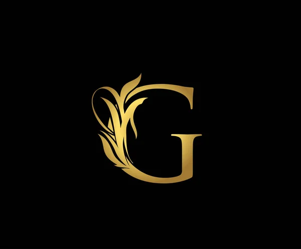 Classy Letter Logo Icon Initial Letter Design Vector Luxury Gold — Stock Vector