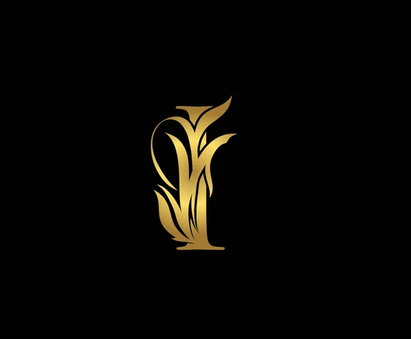 Klassieke Letter Logo Icon Oorspronkelijke Letter Ontwerp Vector Luxe Goud — Stockvector