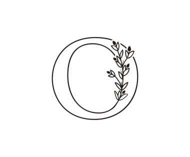 Klasik O Harfi Lüks Logosu. Güzel Çiçekli Mektup Moda, Mücevher, Güzellik Salonu, Otel Logosu için mükemmel bir tasarım. Kozmetik, Spa Logosu. Tatil ve Restoran Logosu. 