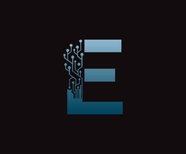 Ağ Veri Bağlantısı E Harfi Logosu