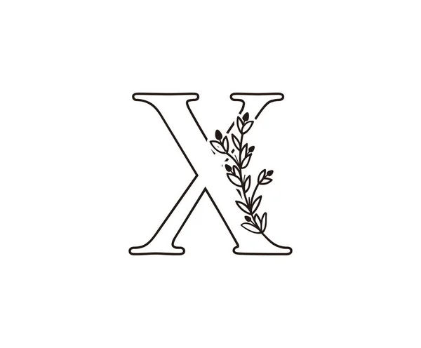 Vintage Brev Lyx Logotyp Brev Med Skönhet Blommig Form Design — Stock vektor