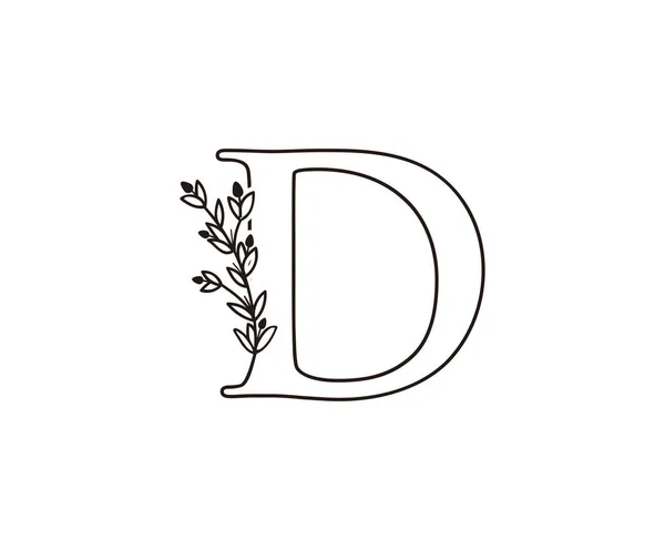 Vintage D Letter Luxury Logo. Letter D With Elegant Floral Shape design perfect for fashion, Jewelry, Beauty Salon, Hotel Logo. Cosmetics, Spa Logo. Resort and Restaurant Logo.