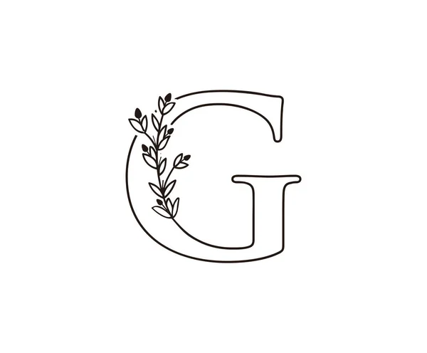 Logo Vintage Letter Luxury Lettre Avec Conception Élégante Forme Florale — Image vectorielle
