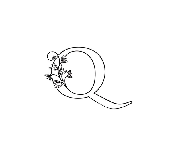 Λογότυπο Πολυτελείας Vintage Letter Επιστολή Κομψό Floral Σχήμα Σχεδιασμού Ιδανικό — Διανυσματικό Αρχείο