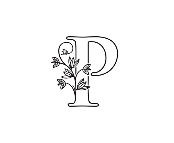 Vintage Letter Luxury Logo Letter Elegant Floral Shape Design Perfect — стоковий вектор