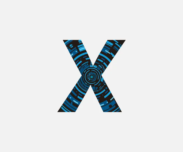 Abstrakt Digital Techno Letter Logo Icon — Stockový vektor