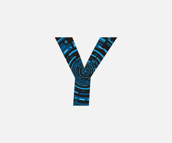数码工艺Y字母标志图标 — 图库矢量图片