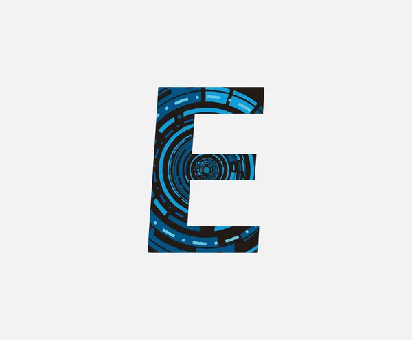 Abstraktes Digitales Techno Letter Logo Symbol — Stockvektor