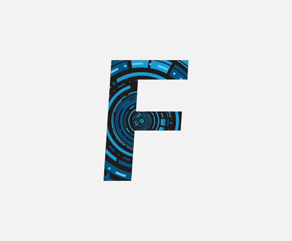 Abstract Digitaal Techno Letter Logo Icon — Stockvector
