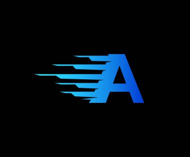 Hızlı Veri Teknolojisi Bir Harf Logosu Tasarımı.