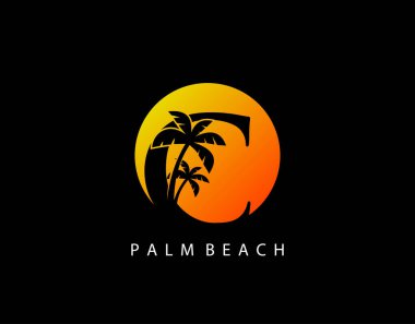 Gün batımı Palm Beach C Mektup Logosu