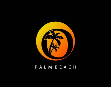 Gün batımı Palm Beach O Mektup Logosu