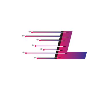 Hızlı Veri Tekno Bağlantısı L Harfi Logosu