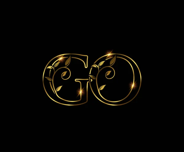 Начальная Буква Логотип Роскоши Векторный Знак Золотой Цвет Элегантный Классический — стоковый вектор