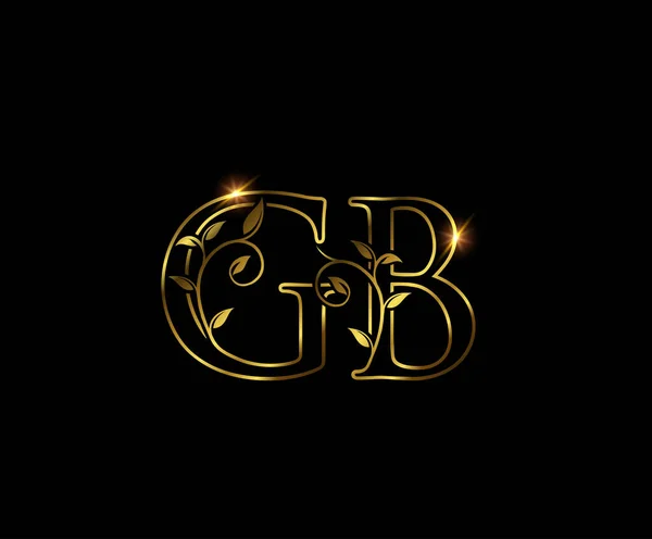 Початкова Літера Логотип Розкішний Векторний Знак Золотий Колір Елегантний Класичний — стоковий вектор