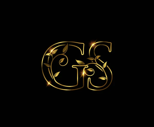 Начальная Буква Логотип Роскоши Векторный Знак Золотой Цвет Элегантный Классический — стоковый вектор