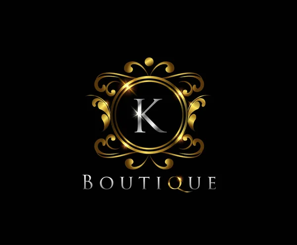 Luxusní Gold Letter Logo Šablona Vektoru Pro Restaurace Royalty Boutique — Stockový vektor