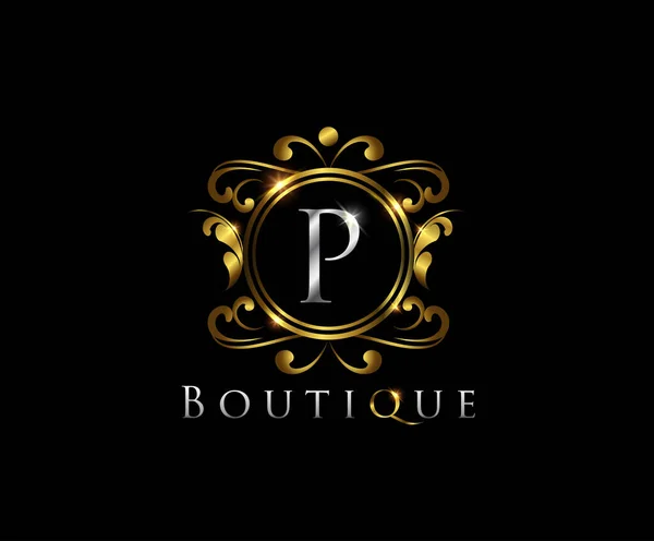 Modell Luxury Gold Letter Logo Vektor Restaurant Royalty Boutique Cafe – stockvektor
