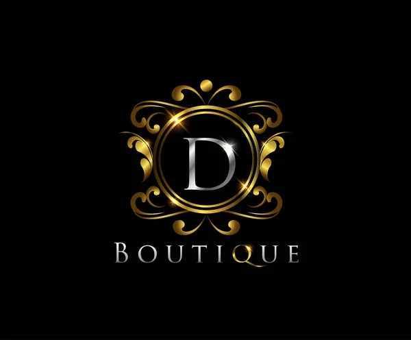 Luxe Gouden Letter Logo Template Vector Voor Restaurant Royalty Boutique — Stockvector