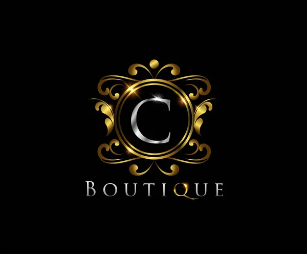 Luxury Gold Letter Logo Template Vector Restaurant Royalty Boutique Cafe — Διανυσματικό Αρχείο