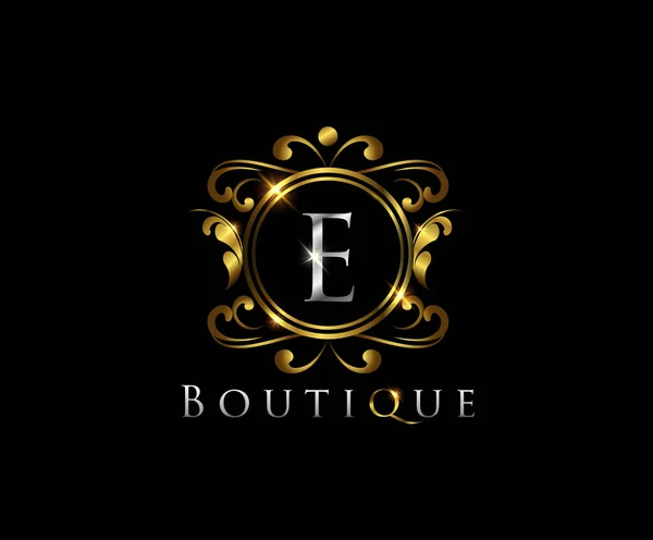 Luxury Gold Letter Logo Template Vector Restaurant Royalty Boutique Cafe —  Vetores de Stock