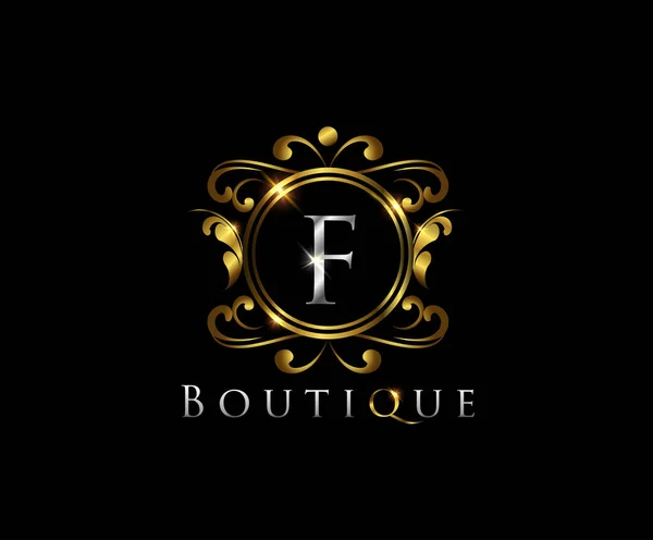 Modèle Logo Luxe Lettre Vectoriel Pour Restaurant Royauté Boutique Café — Image vectorielle