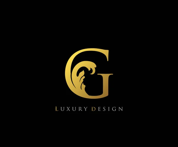 Золота Літера Значок Логотипу Початкова Літера Дизайн Вектор Розкішний Золотий — стоковий вектор