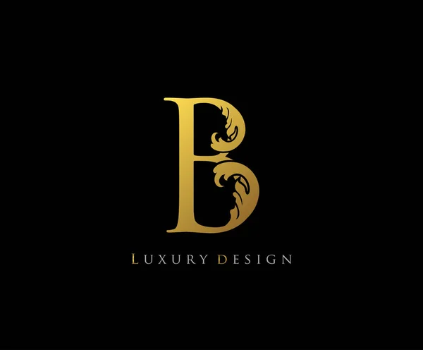 Złota Ikona Logo Początkowa Litera Projekt Wektor Luxury Gold Color — Wektor stockowy