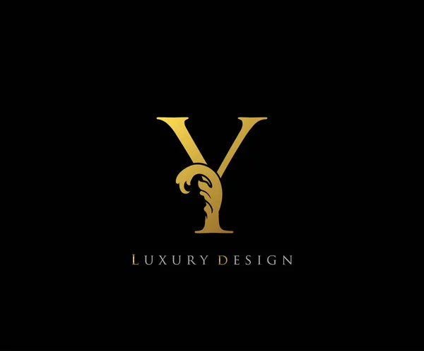 Icono Letra Dorada Logo Letra Inicial Design Vector Luxury Gold — Vector de stock