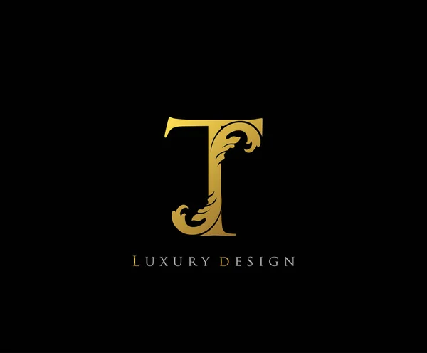 Letra Oro Logo Icono Letra Inicial Design Vector Luxury Gold — Vector de stock