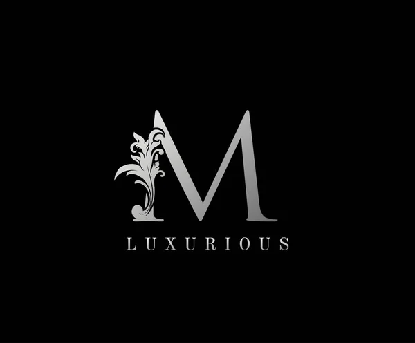 Silver Luxury Logo Εικονίδιο Κομψό Λογότυπο Γράμμα Σχεδιασμός — Διανυσματικό Αρχείο