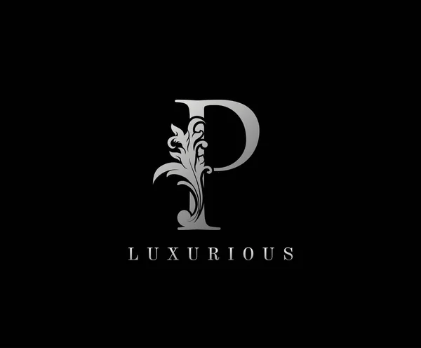 Silver Luxury Logo Icon Classy Letter Logo Design — 스톡 벡터