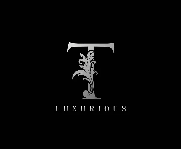 Stříbrná Luxusní Logo Ikona Elegantní Písmeno Logo Design — Stockový vektor