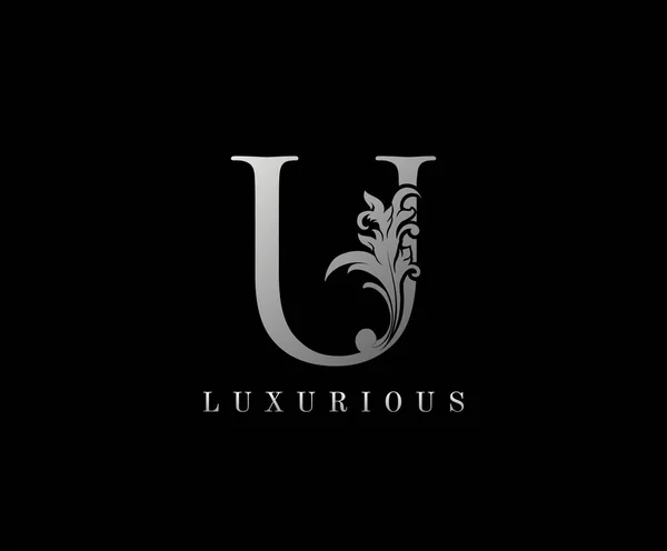 Silver Luxury Logo Icon Classy Letter Logo Design — Stock Vector