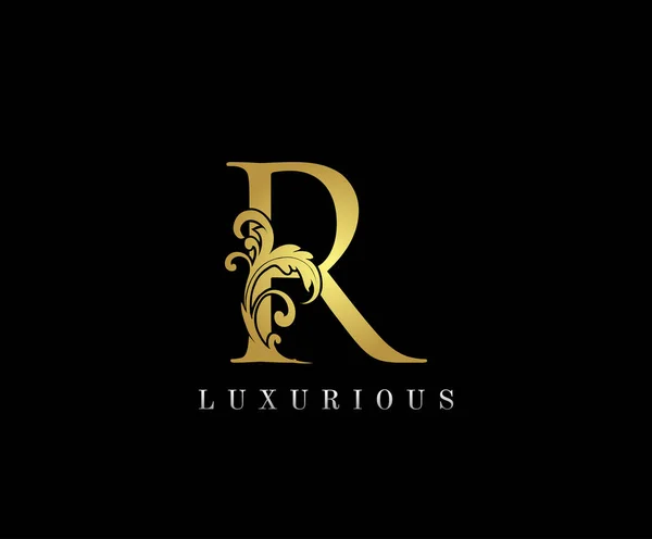 Golden Luxury Logo Icon Classy Letter Logo Design — Stock Vector